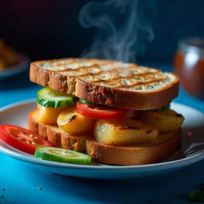 Grilled Aaloo Sandwich